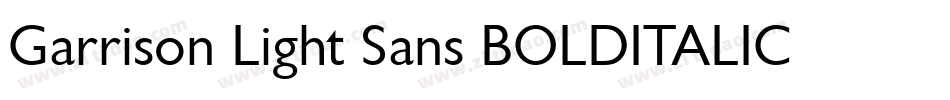 Garrison Light Sans BOLDITALIC字体转换